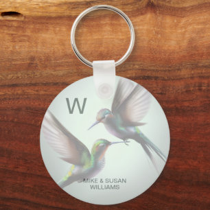 Hummingbird: Name des Monogrammes hinzufügen Schlüsselanhänger