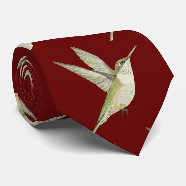 Hummingbird Neck Tie Krawatte (Gerollt)