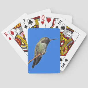 Hummingbird Niedlich Bright Blue Sky Foto Small Bi Spielkarten