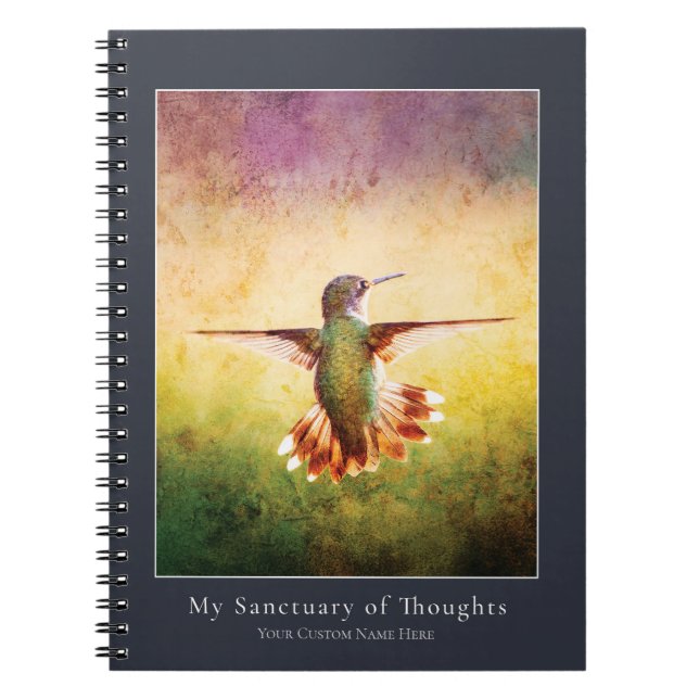Hummingbird Notebook | Nature Art Journal Notizblock (Vorderseite)
