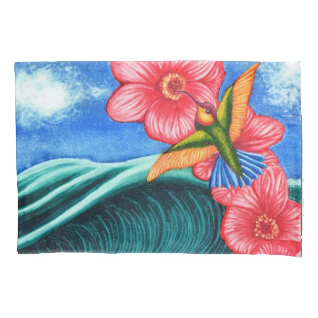 Hummingbird Ocean Kissenbezug (Vorderseite)