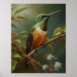 Hummingbird Painting Art Print Poster