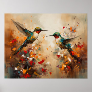 Hummingbird Painting Art Print Poster