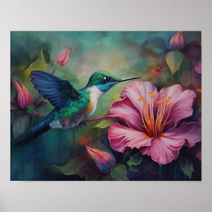 Hummingbird Painting Art Print Poster