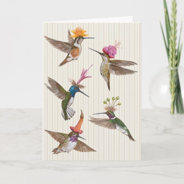 Hummingbird-Party-Karte Karte (Vorderseite)