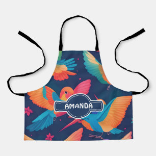 Hummingbird Pastel Personalisiertes Muster Schürze