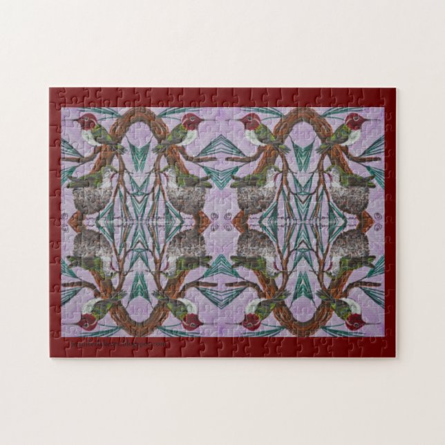 Hummingbird Pattern Puzzle (Horizontal)