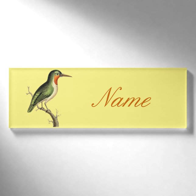 Hummingbird Perched Thunder_Cove Namenschild (Vorderseite)
