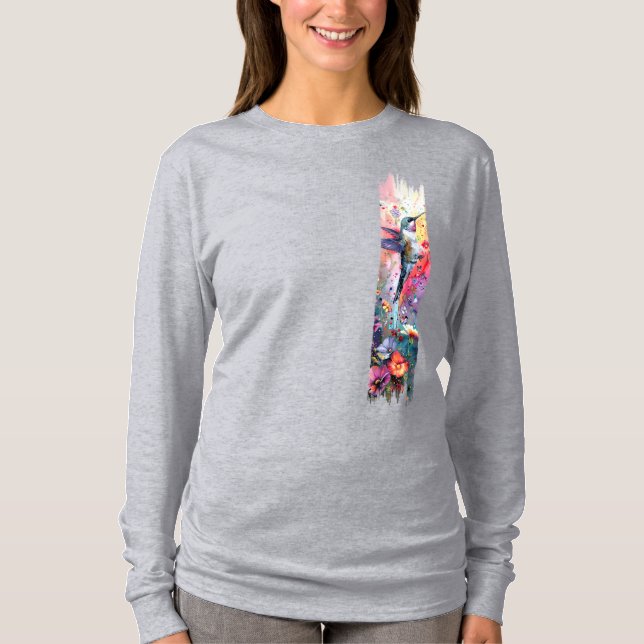 Hummingbird Pinselstrich T-Shirt (Vorderseite)