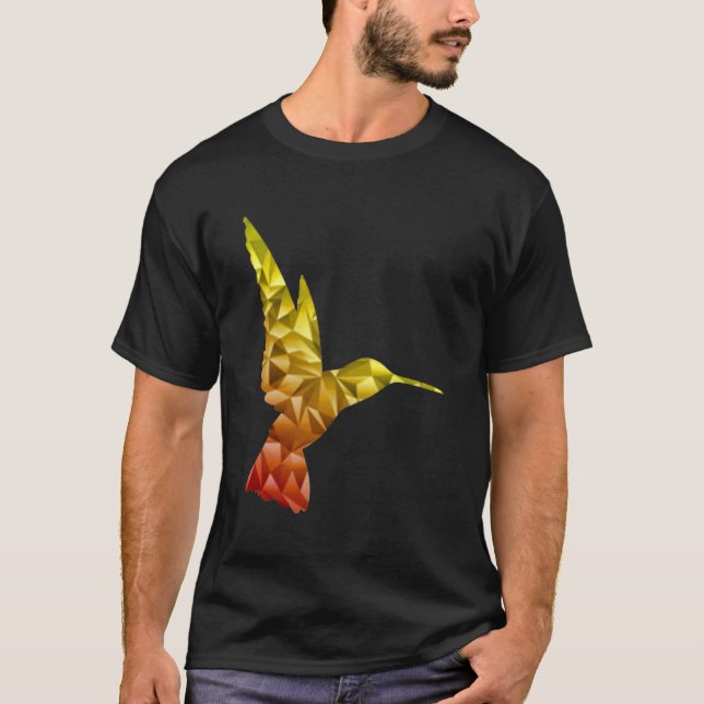 Hummingbird polygonal symbol T-Shirt (Vorderseite)