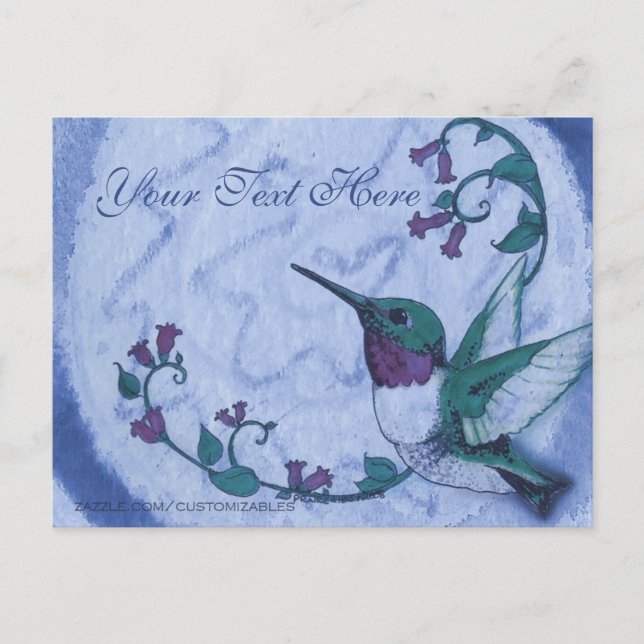 Hummingbird Postcard Postkarte (Vorderseite)