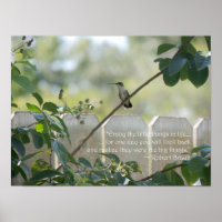 Hummingbird Poster mit "Kleinen Dingen"-Zitat