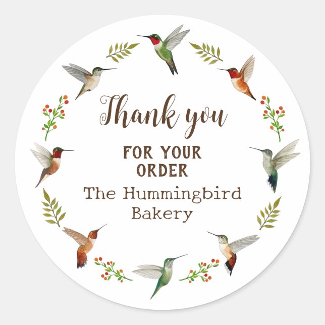 Hummingbird Product Sticker (Vorderseite)