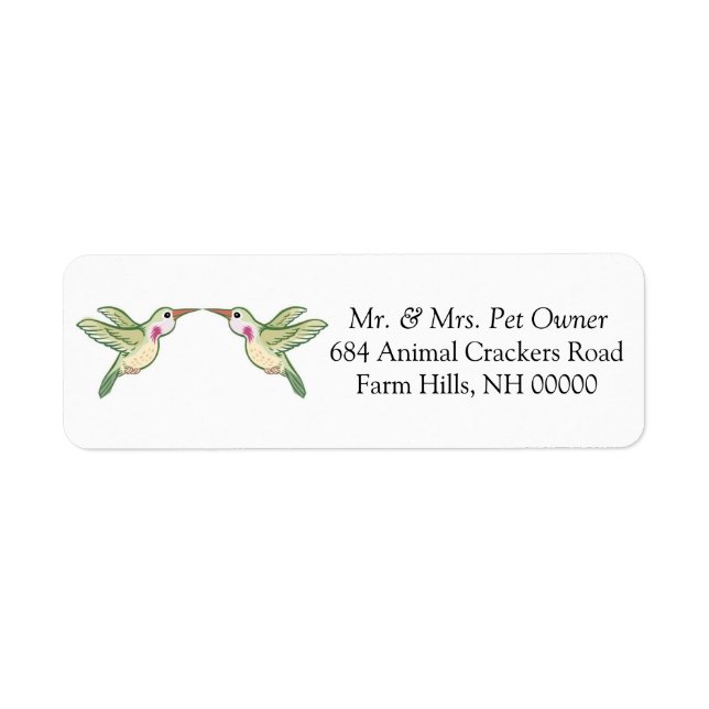 Hummingbird Rücksendeadressen-Aufklebers Stickers (Vorne)