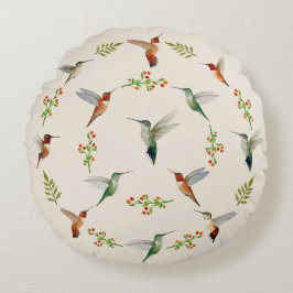 Hummingbird rundes kissen