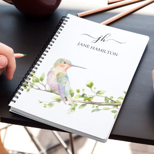Hummingbird Script Monogramm Notizblock