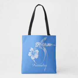 Hummingbird Simple & Elegant Blue & White Tasche