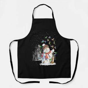Hummingbird Snowman Frohe Weihnachten Schürze