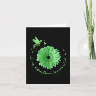 Hummingbird Sonnenblume Grüne Ribbon Nierenerkrank Karte