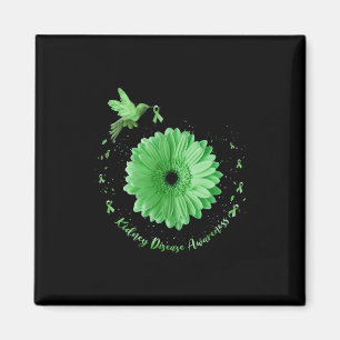 Hummingbird Sonnenblume Grüne Ribbon Nierenerkrank Magnet