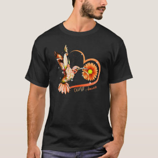 Hummingbird Sonnenblume Herz Orange Ribbon Copd Aw T-Shirt