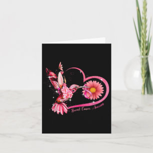 Hummingbird Sonnenblume Rosa Ribbon Brustkrebs Aw Karte