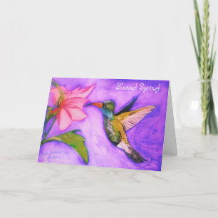 Hummingbird Spring Blank Grußkarte Karte