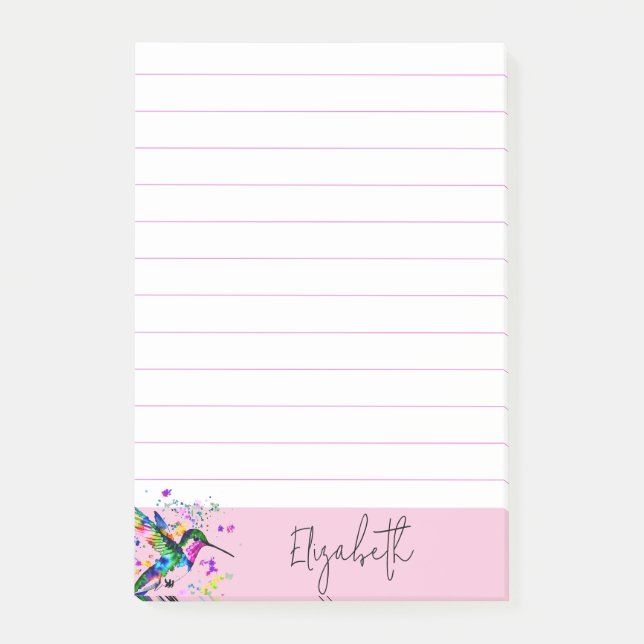 Hummingbird Spritzer personalisiert Post-it Klebezettel (Vorderseite)