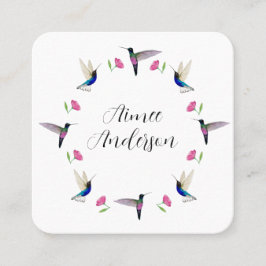 Hummingbird Square Business Card Quadratische Visitenkarte