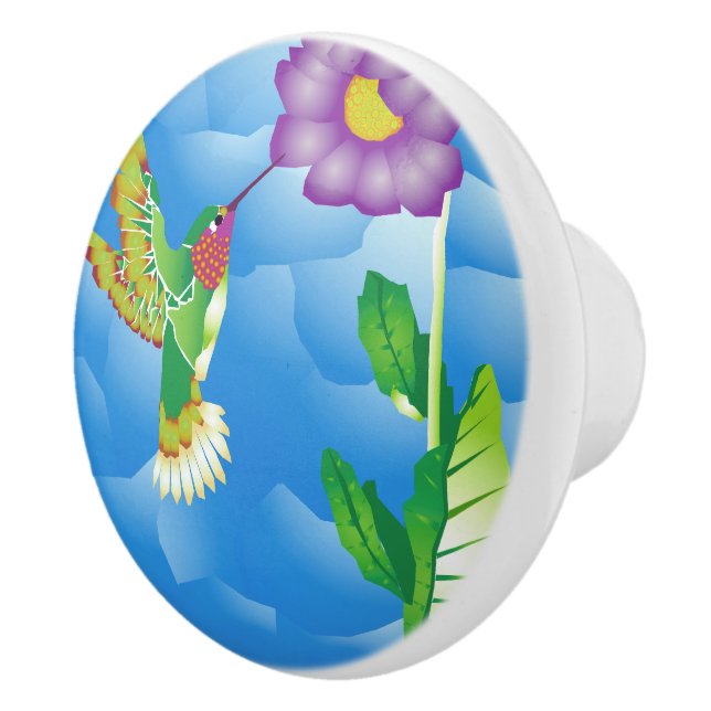 Hummingbird: stilisiert keramikknauf (Rechts)