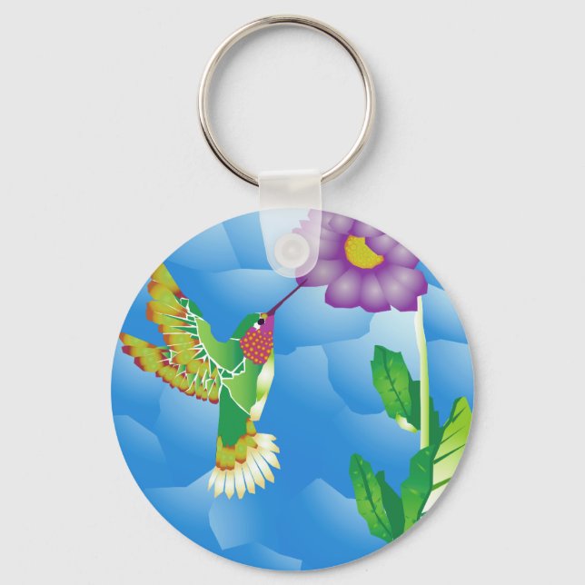 Hummingbird: stilisiert schlüsselanhänger (Vorderseite)