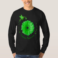 Hummingbird Sunflower Scoliosis Awareness Green Ri