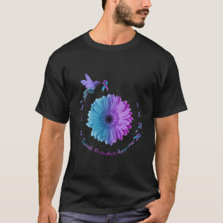 Hummingbird Sunflower Suicide Prevention Awareness T-Shirt