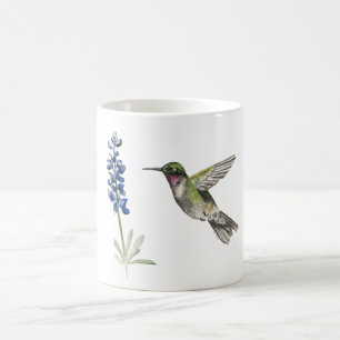 Hummingbird und Bluebonnet Kaffeetasse
