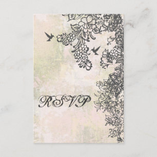 Hummingbird und Blume, die die RSVP-Karte hochlade RSVP Karte
