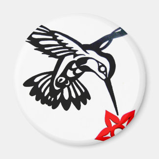 Hummingbird und Blume Magnet