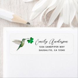 Hummingbird und Clover Return Address Label