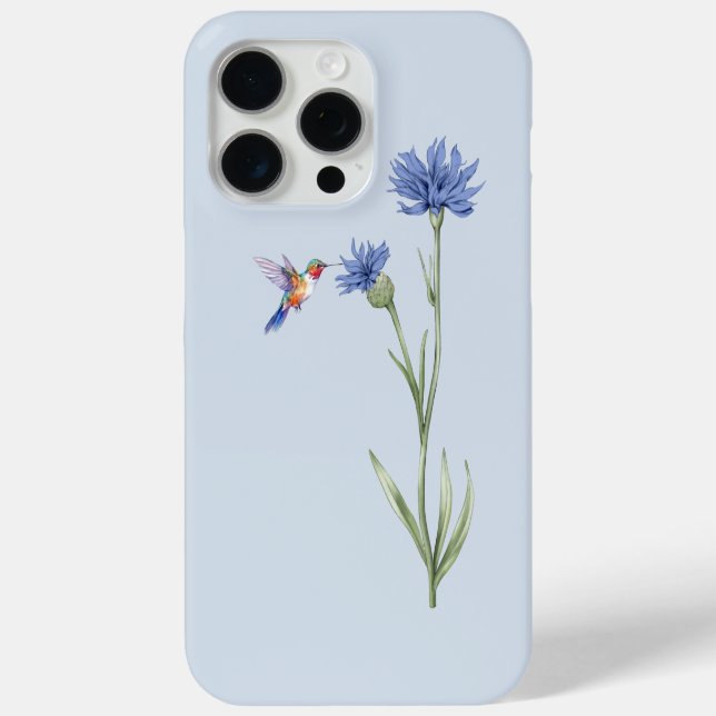 Hummingbird und Cornflower Case-Mate iPhone Hülle (Rückseite)