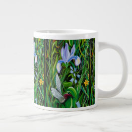 Hummingbird und Iris Coffee Cup Jumbo-Tasse