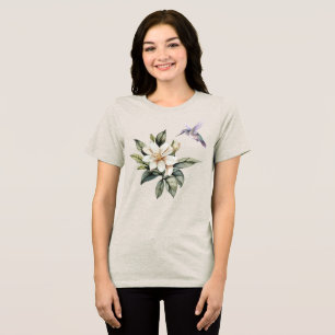 Hummingbird und Jasmine Tri-Blend Shirt