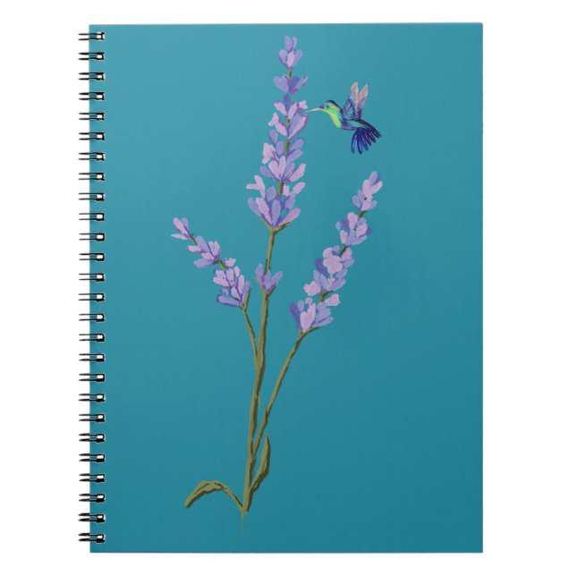 Hummingbird und Lavender Notizblock (Vorderseite)