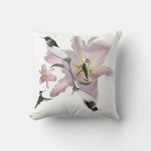 Hummingbird und Lilies Kissen