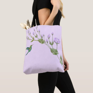 Hummingbird und Lisianthus Tasche