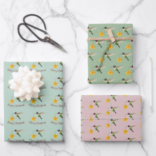 Hummingbird und Star Geschenkpapier Set