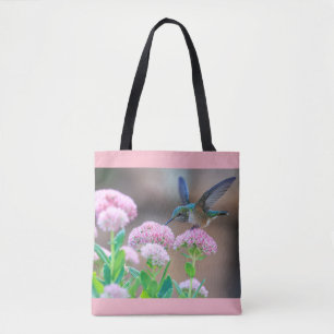 Hummingbird unter Blume Tasche