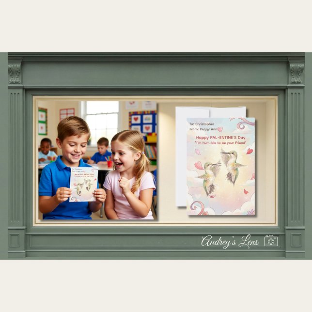 Hummingbird Valentines Day Classroom Mitteilungskarte (Von Creator hochgeladen)