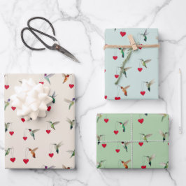 Hummingbird Valentine's Geschenkpapier Set