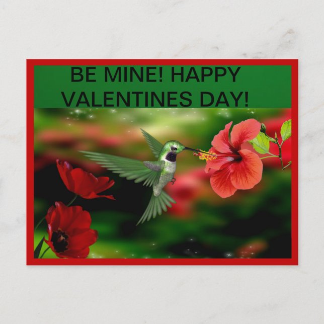 Hummingbird Valentinstag Postkarte (Vorderseite)