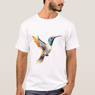 Hummingbird Vector Art mit lebhaften Farben T-Shirt