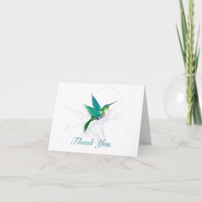 Hummingbird Vielen Dank Dankeskarte (Vorderseite)